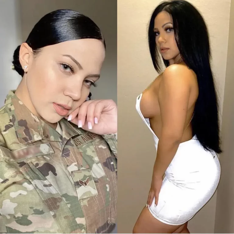 Air Force Babe: Perfect Tits and Thick Curves!