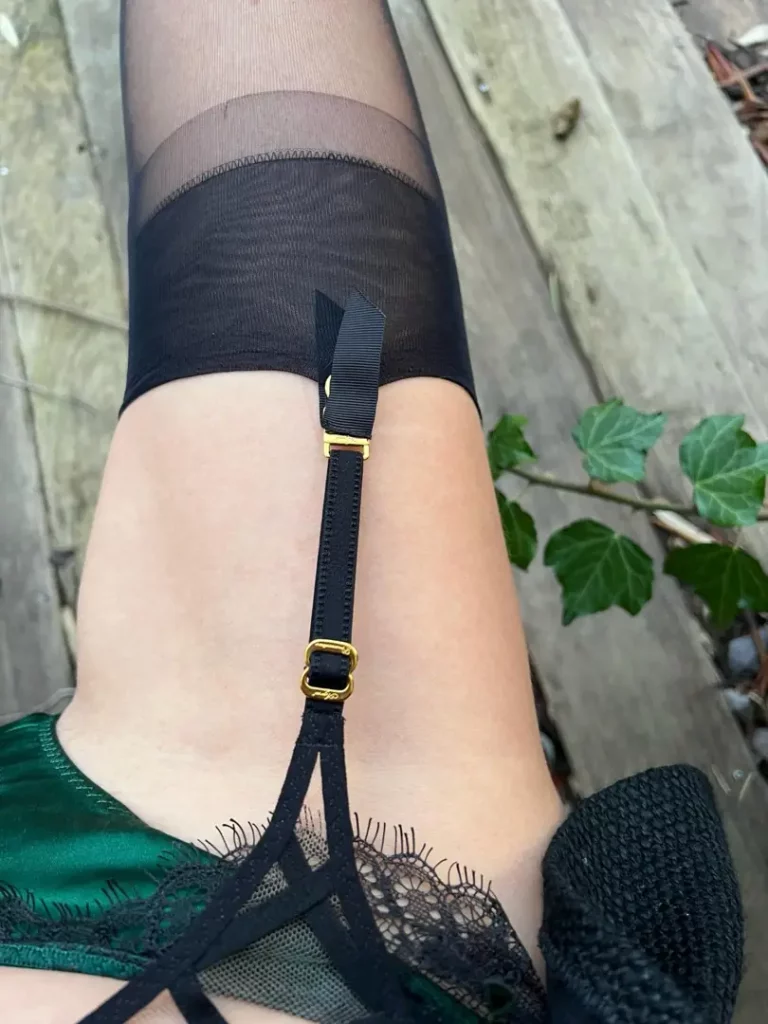 Panties OVER or UNDER? You tell me... 😉🔥 Thigh Highs, Matching Heels, and a Landing Strip Dream!