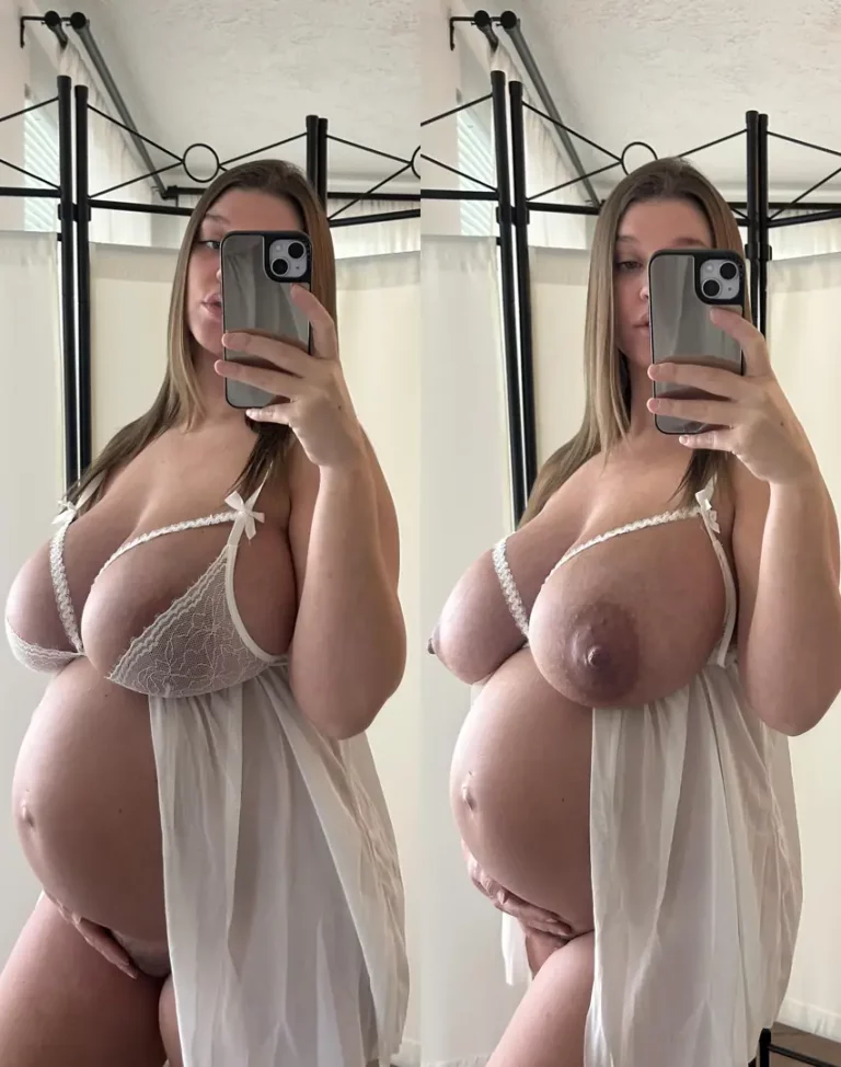 Preggo Goddess Reveal: Engorged Boobs & Bump π₯π
π¦
