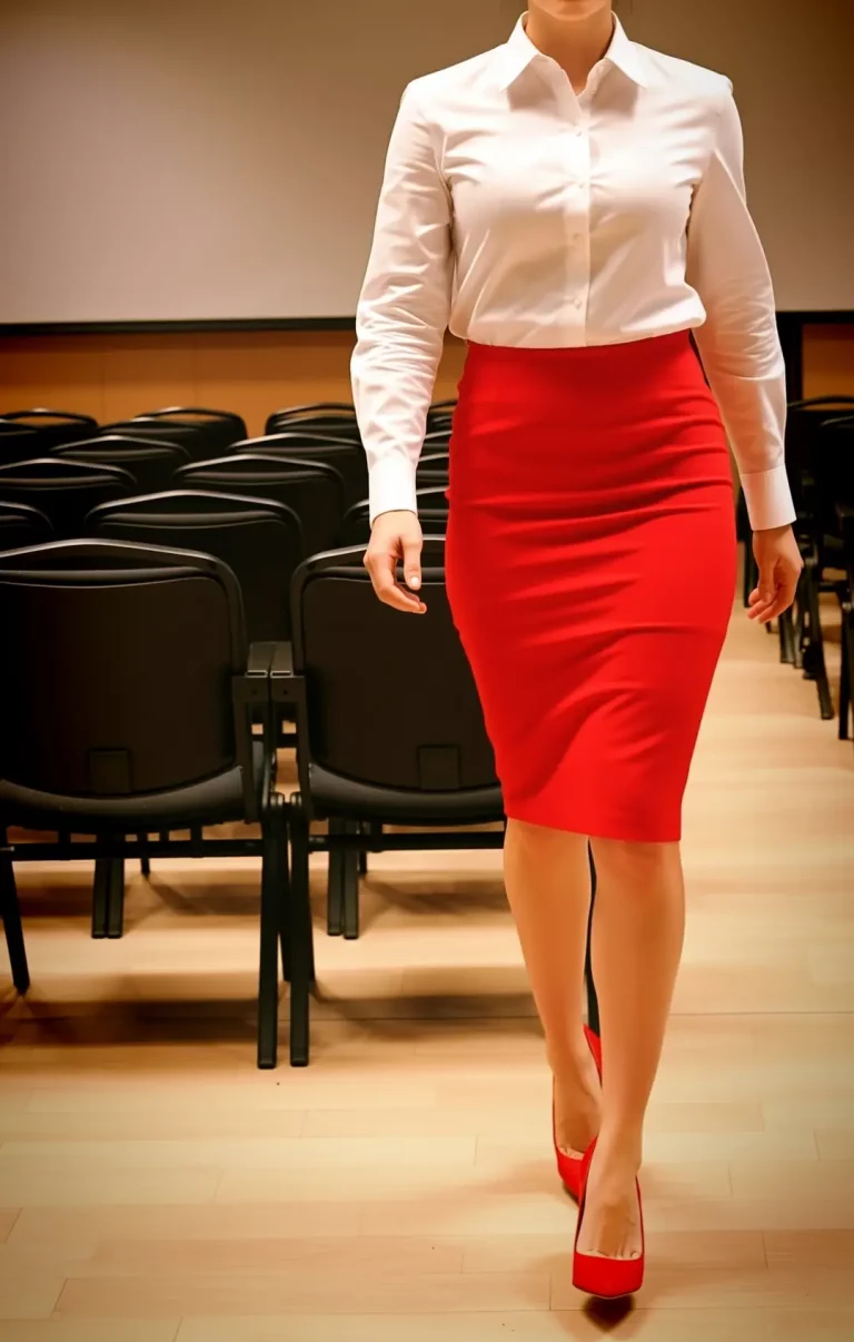 Red + white to a business presentation.