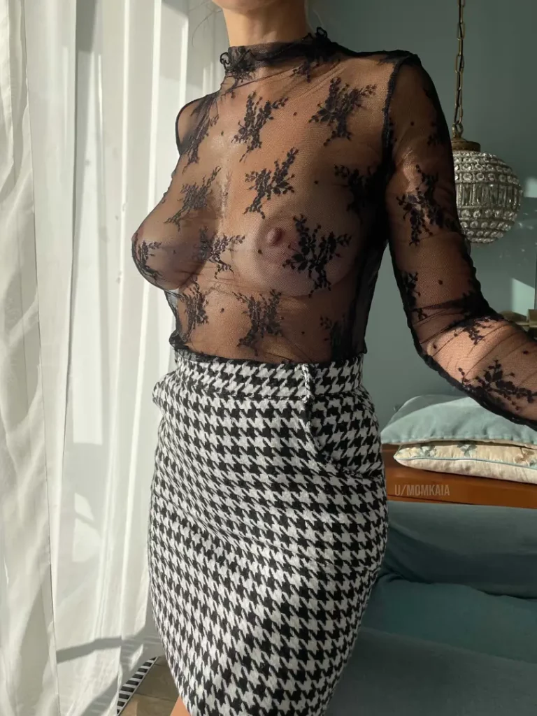 This Sheer Blouse Enhances My Fucking Perfect Breasts!